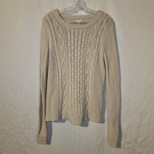 J.Crew Women's Cream and Tan Jumper